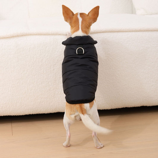 KFX-7973949 Stylish Traction Dog Coat in Black, Red, or Brown - Sizes XS to XL