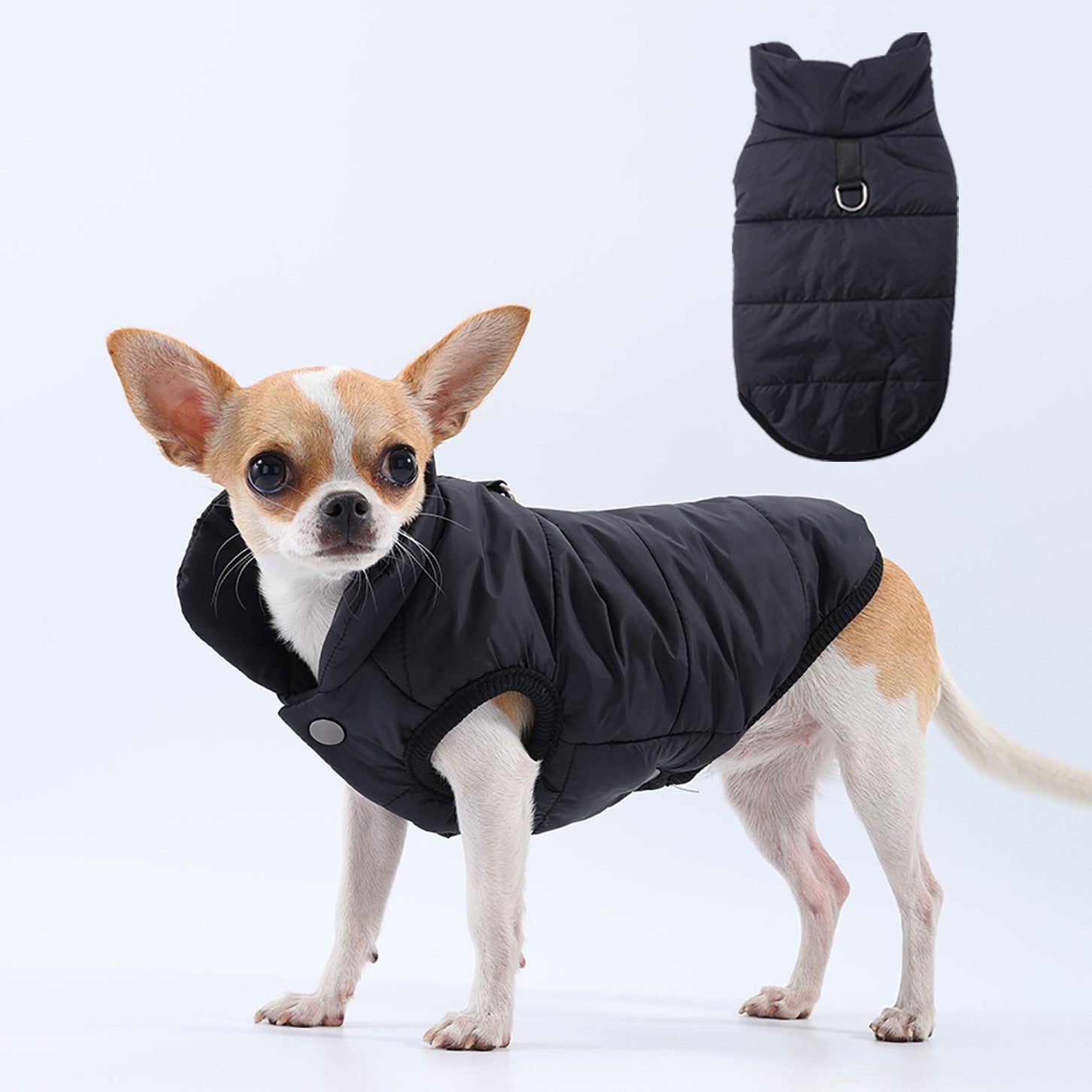 KFX-7973949 Stylish Traction Dog Coat in Black, Red, or Brown - Sizes XS to XL