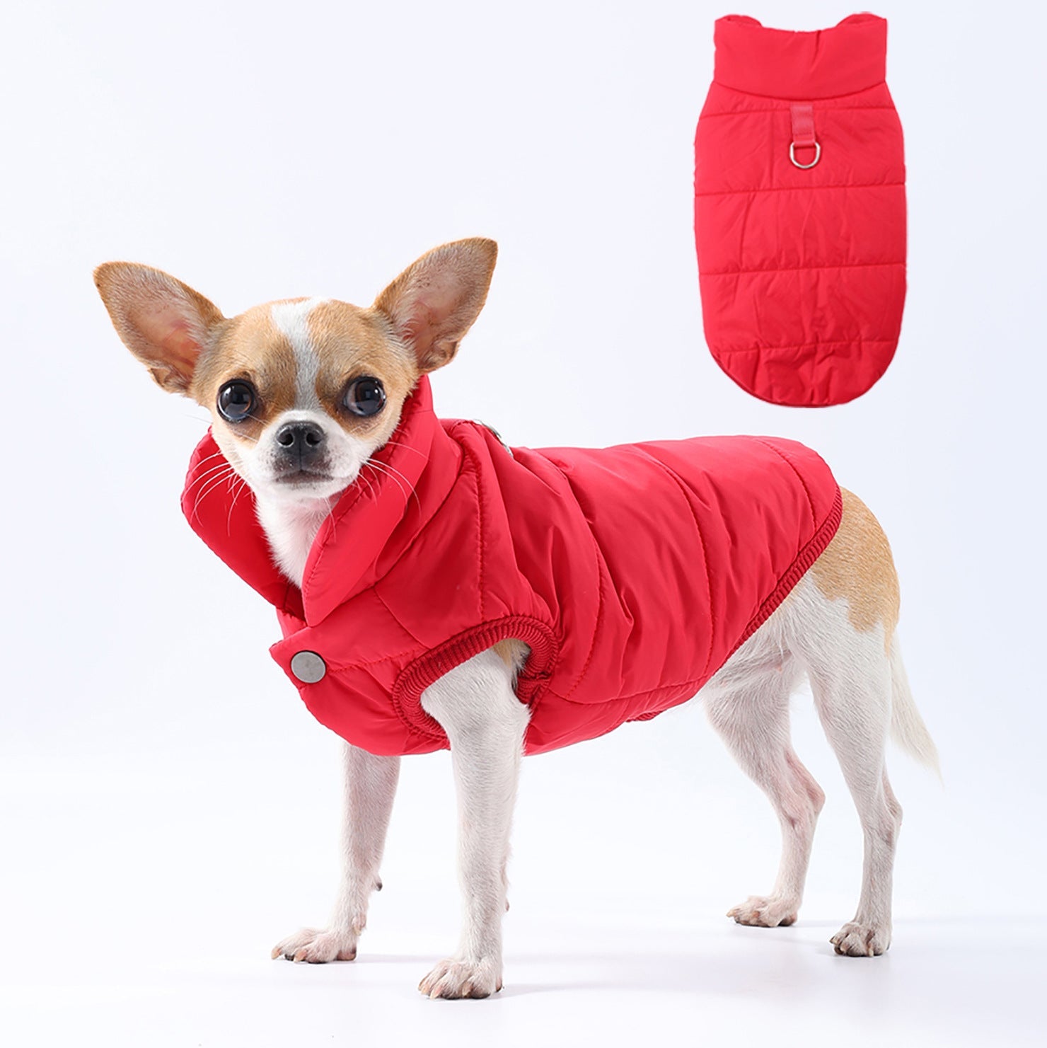 KFX-7973949 Stylish Traction Dog Coat in Black, Red, or Brown - Sizes XS to XL