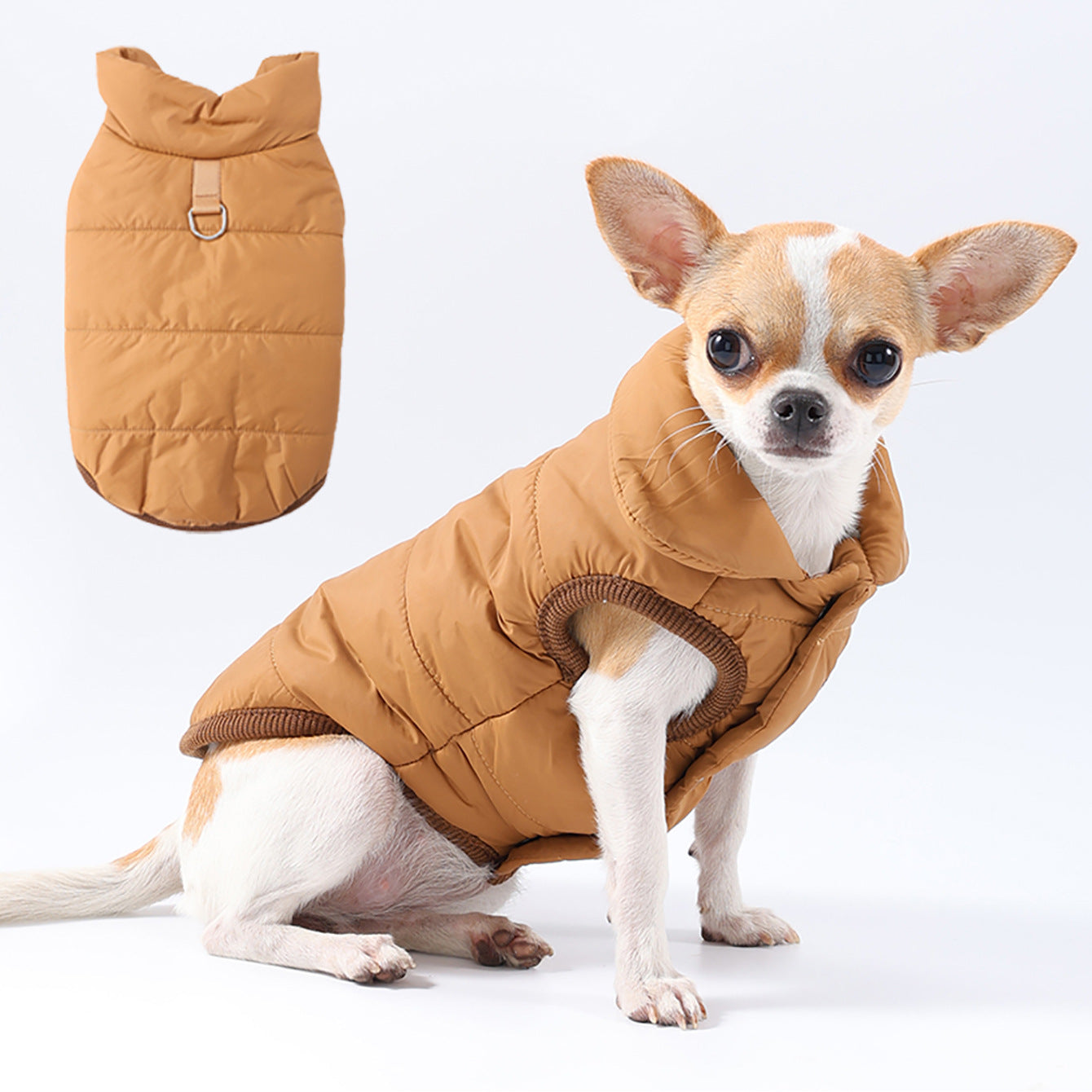 KFX-7973949 Stylish Traction Dog Coat in Black, Red, or Brown - Sizes XS to XL