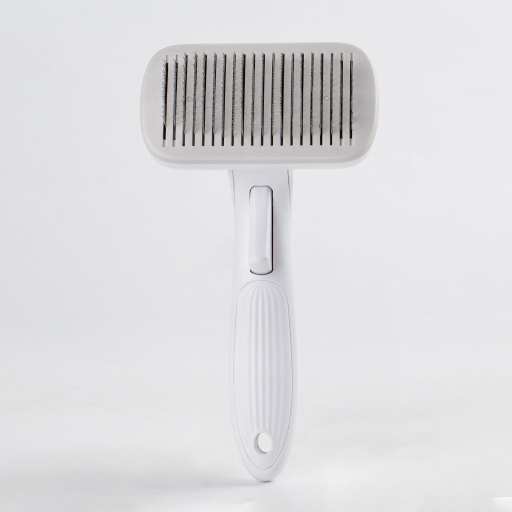 KFX-7974973 Pet Hair Removal Comb with Ergonomic Handle and Rust-Free Stainless Steel Teeth
