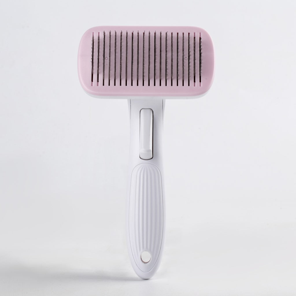 KFX-7974973 Pet Hair Removal Comb with Ergonomic Handle and Rust-Free Stainless Steel Teeth