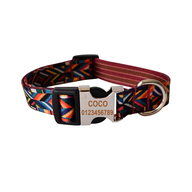KFX-7975229 Ethnic Patterned Nylon Dog Leash - Sizes S, M, L, XL