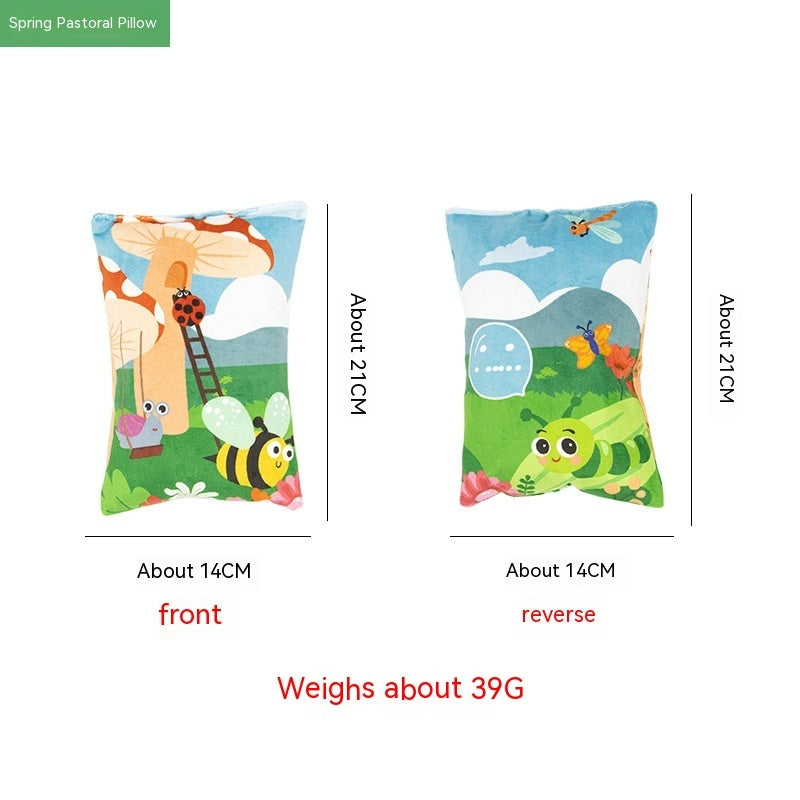 KFX-7977789 Cat Hug Plush Pillow for Stress Relief - Spring Countryside, Sea World, Wizard of Oz Designs