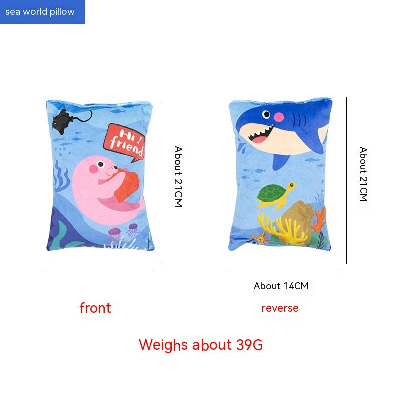 KFX-7977789 Cat Hug Plush Pillow for Stress Relief - Spring Countryside, Sea World, Wizard of Oz Designs