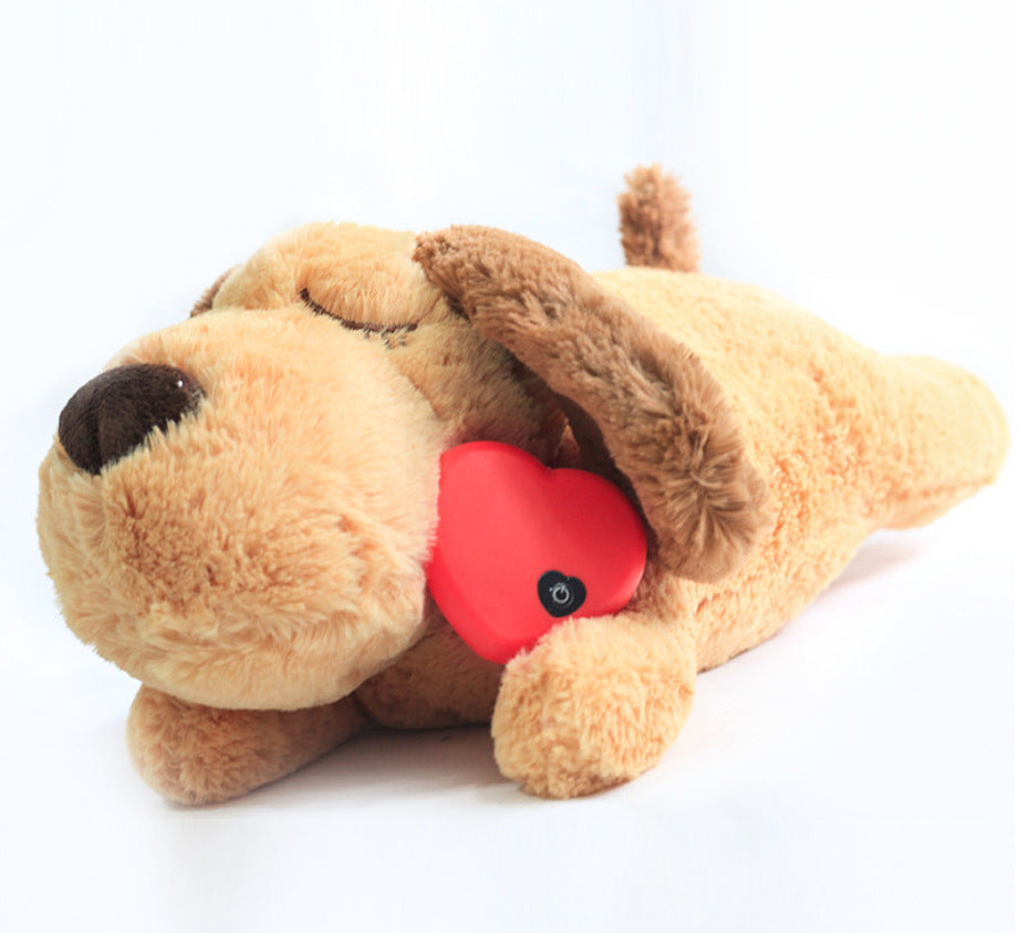KFX-7978813 Heartbeat Plush Toy for Pets - Comforting Sleep Aid for Dogs and Cats with Built-in Heartbeat Device