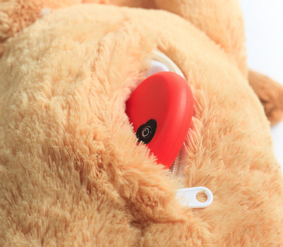 KFX-7978813 Heartbeat Plush Toy for Pets - Comforting Sleep Aid for Dogs and Cats with Built-in Heartbeat Device