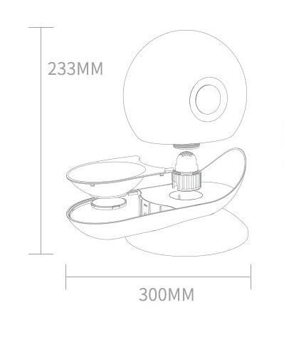 KFX-7979325 Automatic Cat Drinking Fountain with 2.8L Water Capacity and Transparent Container