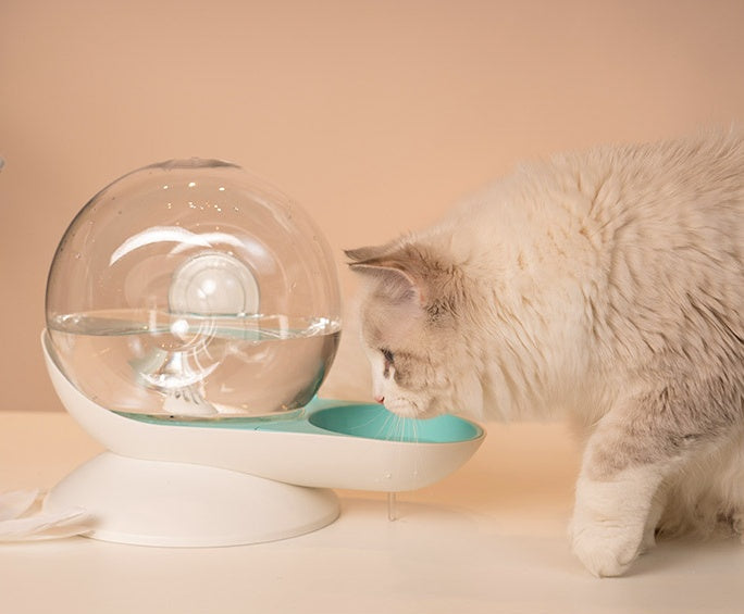 KFX-7979325 Automatic Cat Drinking Fountain with 2.8L Water Capacity and Transparent Container