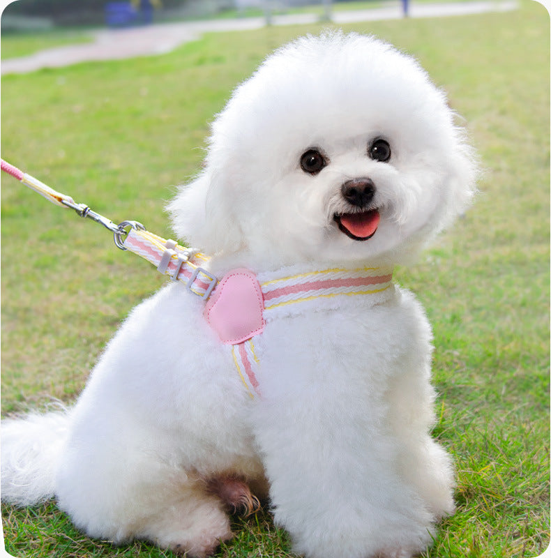 KFX-7980605 Summer Breathable Dog Chest Vest Leash for Small and Medium Dogs