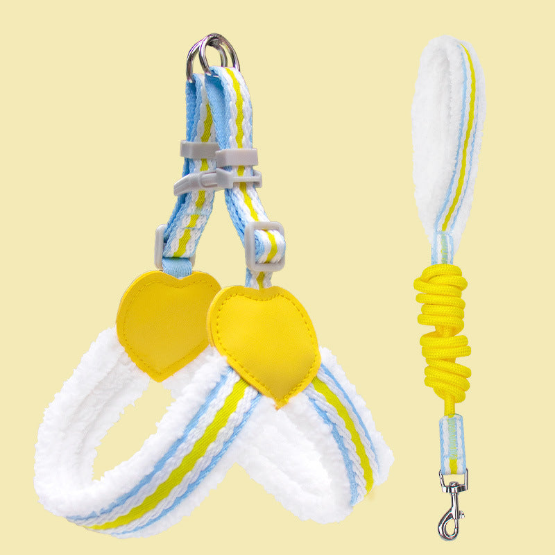 KFX-7980605 Summer Breathable Dog Chest Vest Leash for Small and Medium Dogs