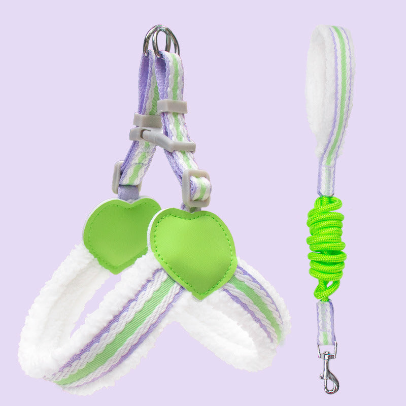 KFX-7980605 Summer Breathable Dog Chest Vest Leash for Small and Medium Dogs