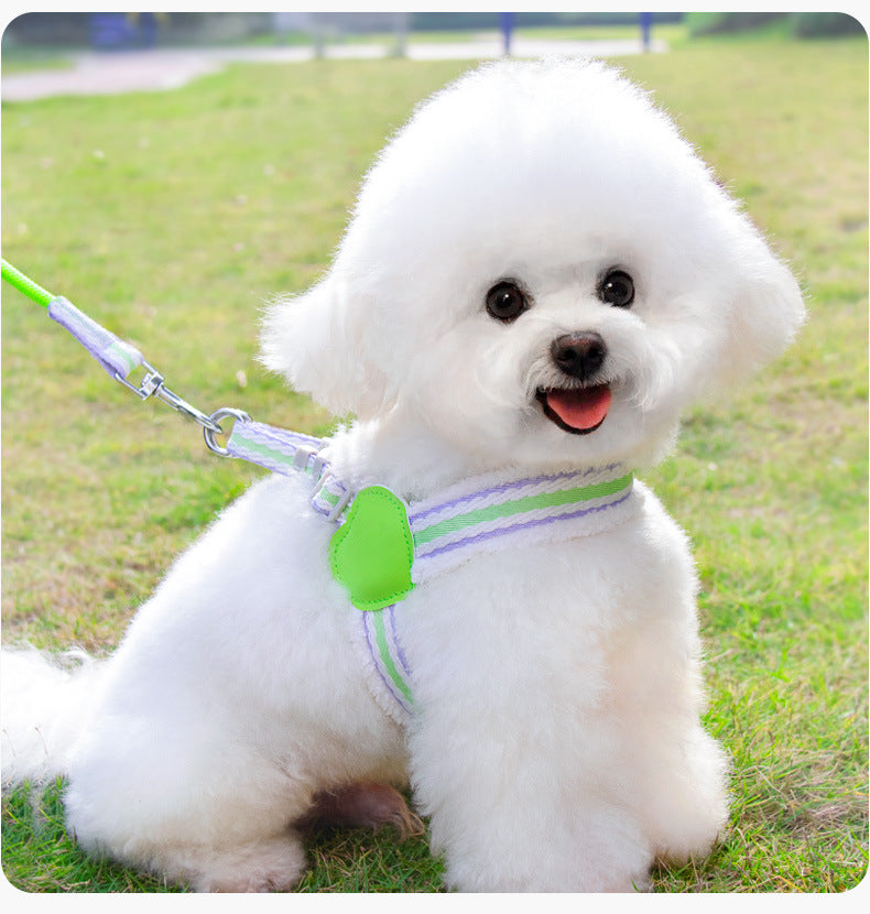 KFX-7980605 Summer Breathable Dog Chest Vest Leash for Small and Medium Dogs