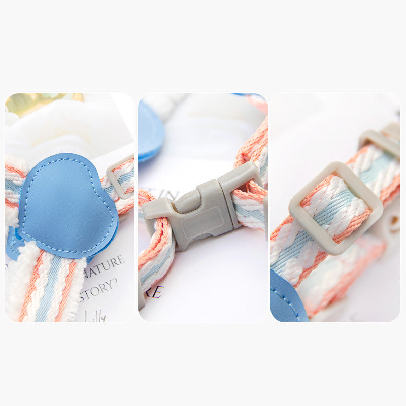 KFX-7980605 Summer Breathable Dog Chest Vest Leash for Small and Medium Dogs