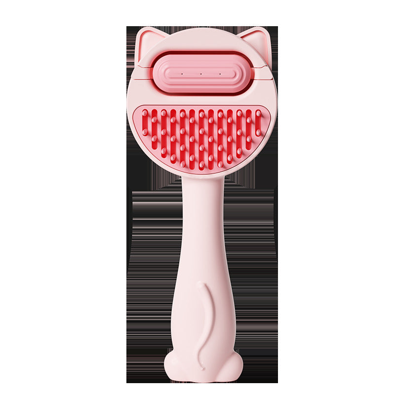 KFX-7980733 Pet Hair Removal Comb - Massage Brush for Easy Cleaning in Pink and Blue