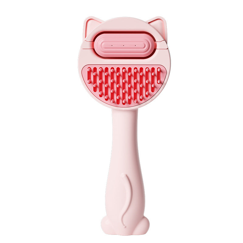 KFX-7980733 Pet Hair Removal Comb - Massage Brush for Easy Cleaning in Pink and Blue