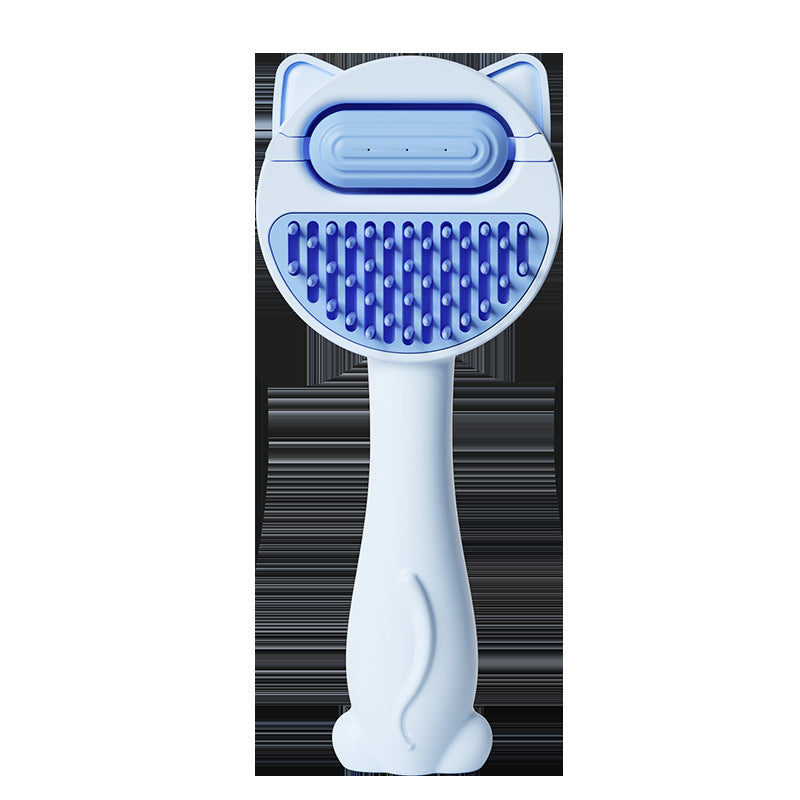 KFX-7980733 Pet Hair Removal Comb - Massage Brush for Easy Cleaning in Pink and Blue