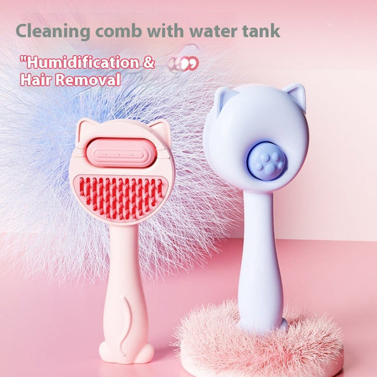 KFX-7980733 Pet Hair Removal Comb - Massage Brush for Easy Cleaning in Pink and Blue