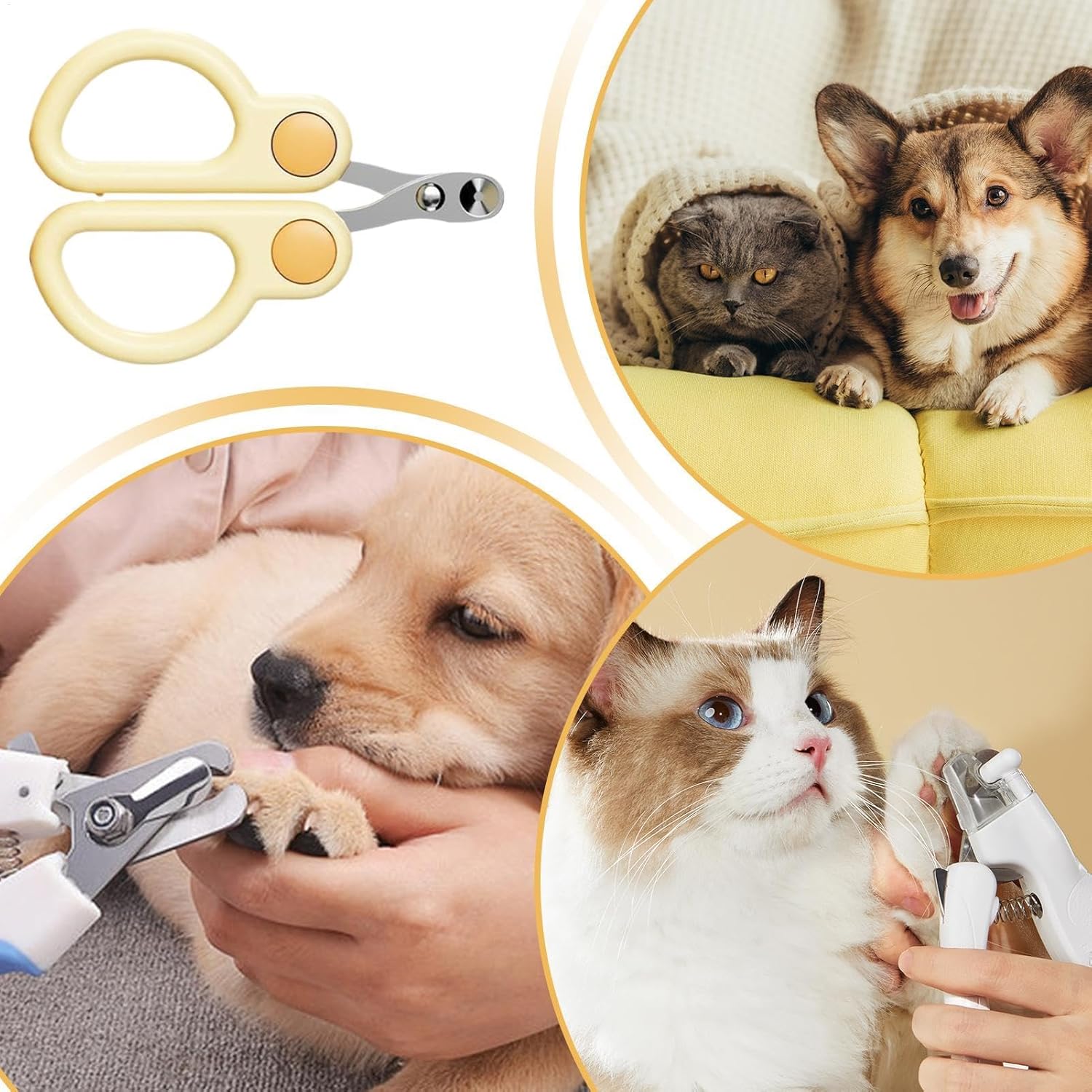 KFX-7982909 Portable Cat Nail Clippers for Easy Grooming of Cats, Kittens, Puppies, and Small Dogs – Durable Stainless Steel Design