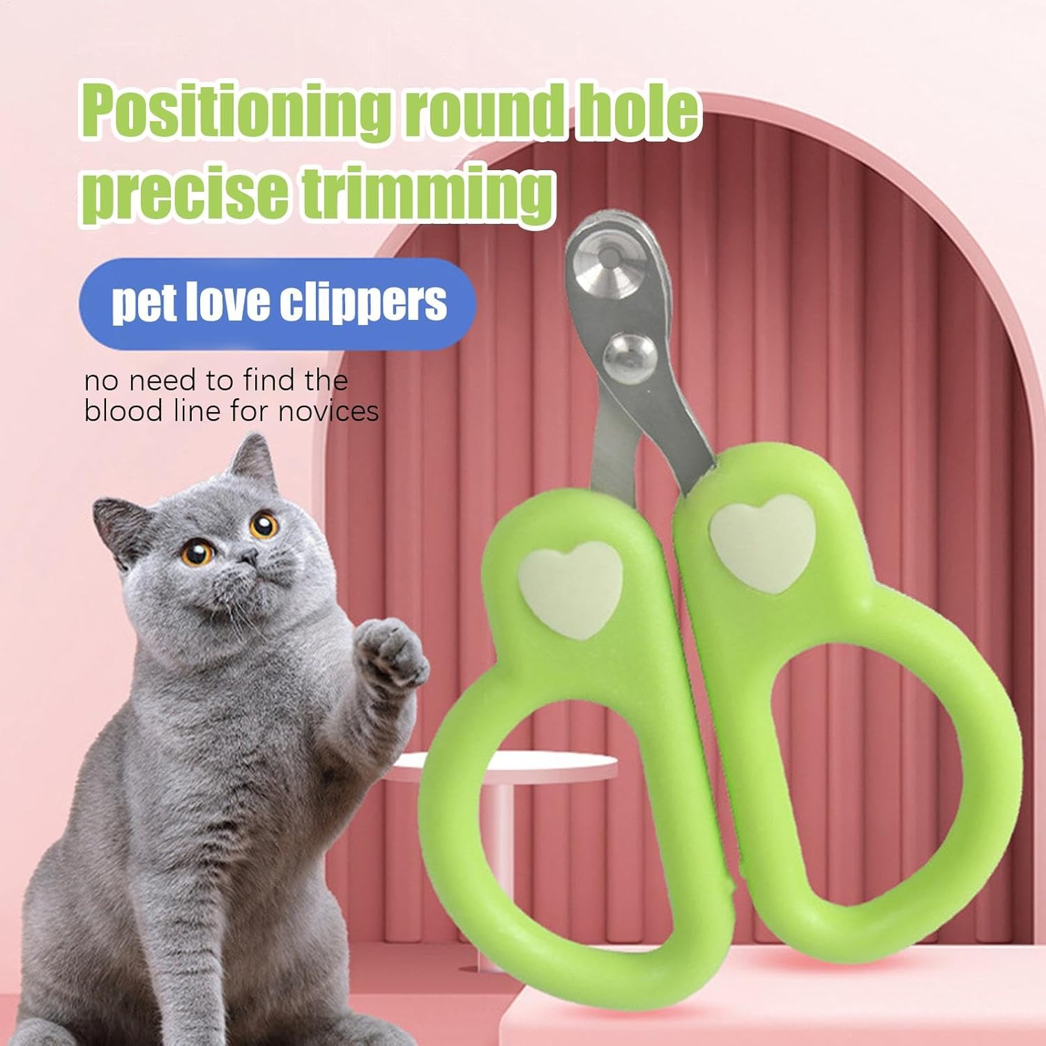 KFX-7982909 Portable Cat Nail Clippers for Easy Grooming of Cats, Kittens, Puppies, and Small Dogs – Durable Stainless Steel Design