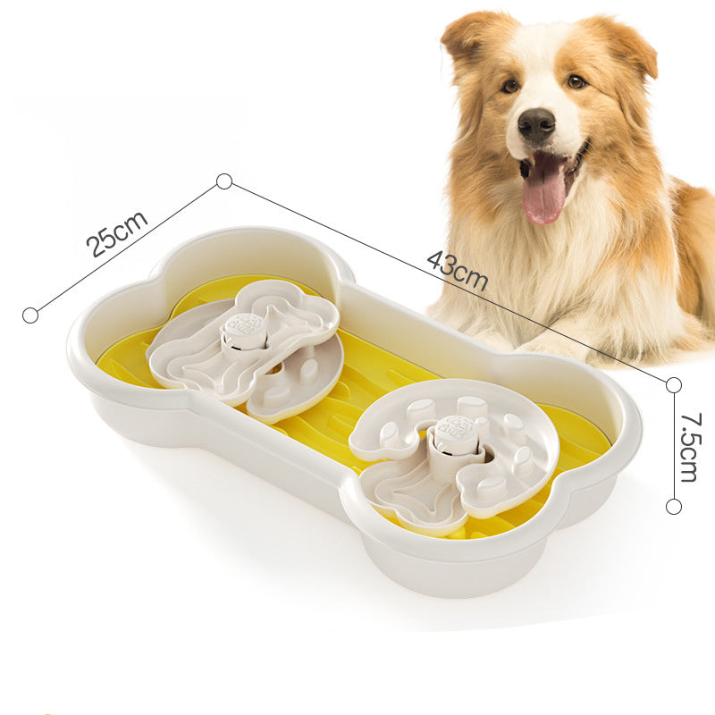 KFX-7983293 Dog Slow Feeder Bowl with Anti-Choking Design for Large Breeds - 3-in-1 Puzzle Bowl for Healthy Eating Habits