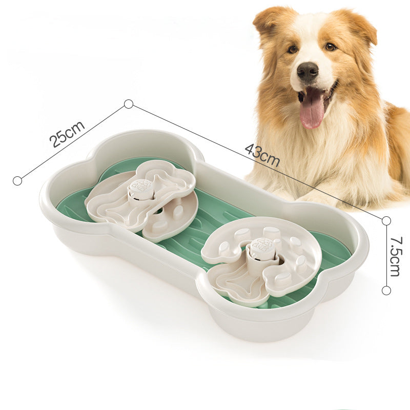 KFX-7983293 Dog Slow Feeder Bowl with Anti-Choking Design for Large Breeds - 3-in-1 Puzzle Bowl for Healthy Eating Habits