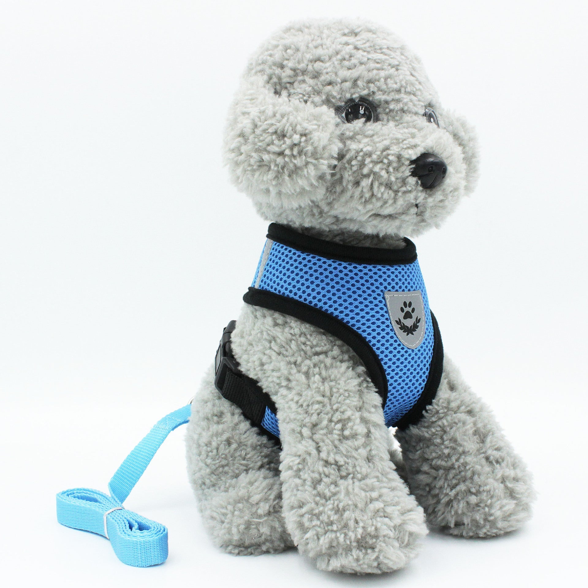 KFX-7984189 Reflective Breathable Dog Vest with Leash – Small Dog Chest Strap in Multiple Colors