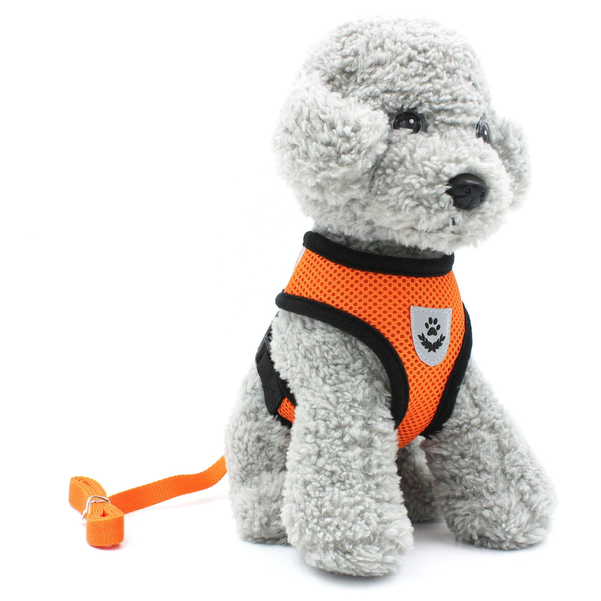 KFX-7984189 Reflective Breathable Dog Vest with Leash – Small Dog Chest Strap in Multiple Colors