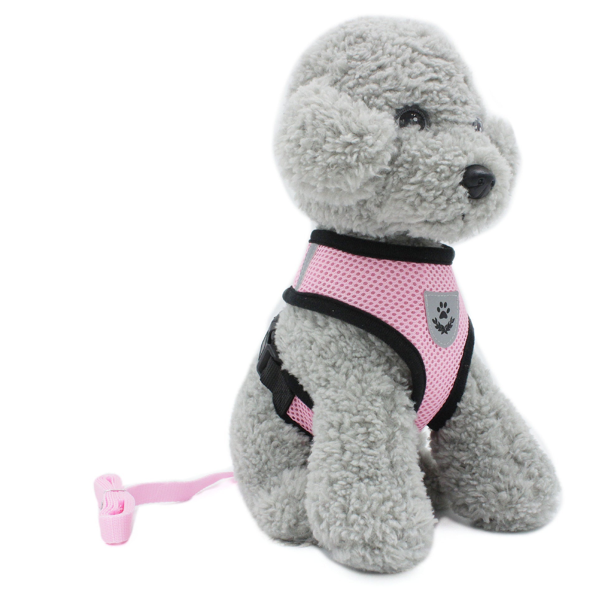 KFX-7984189 Reflective Breathable Dog Vest with Leash – Small Dog Chest Strap in Multiple Colors
