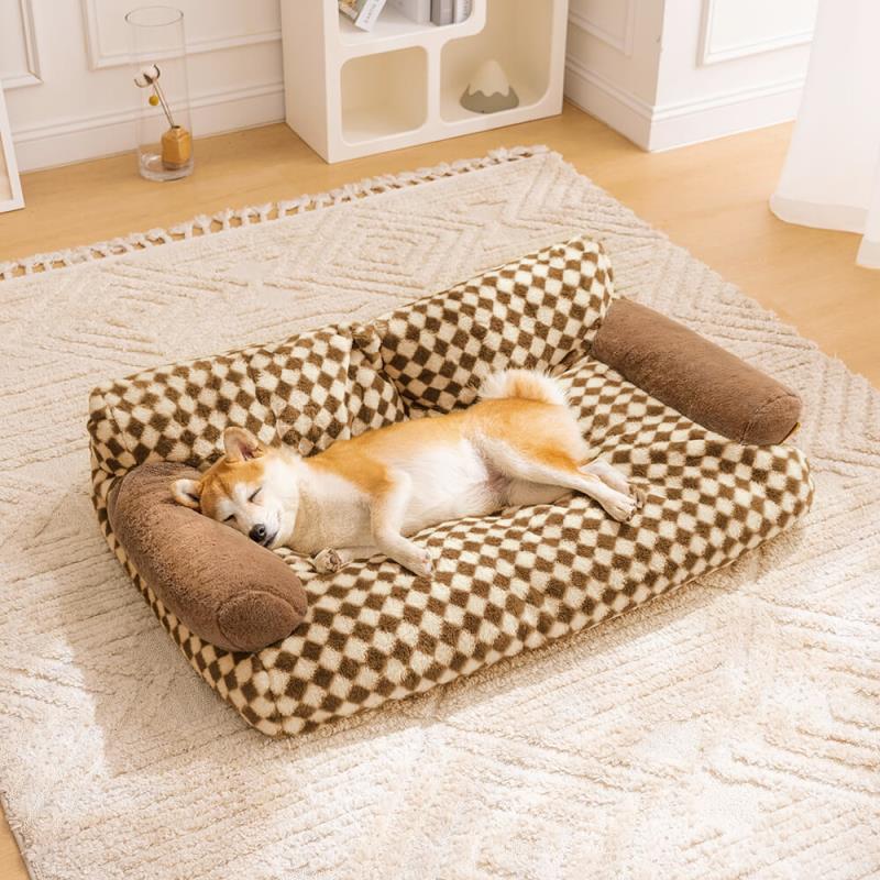 KFX-7984957 Plush Removable and Washable Pet Kennel for All Seasons - Multiple Colors Available
