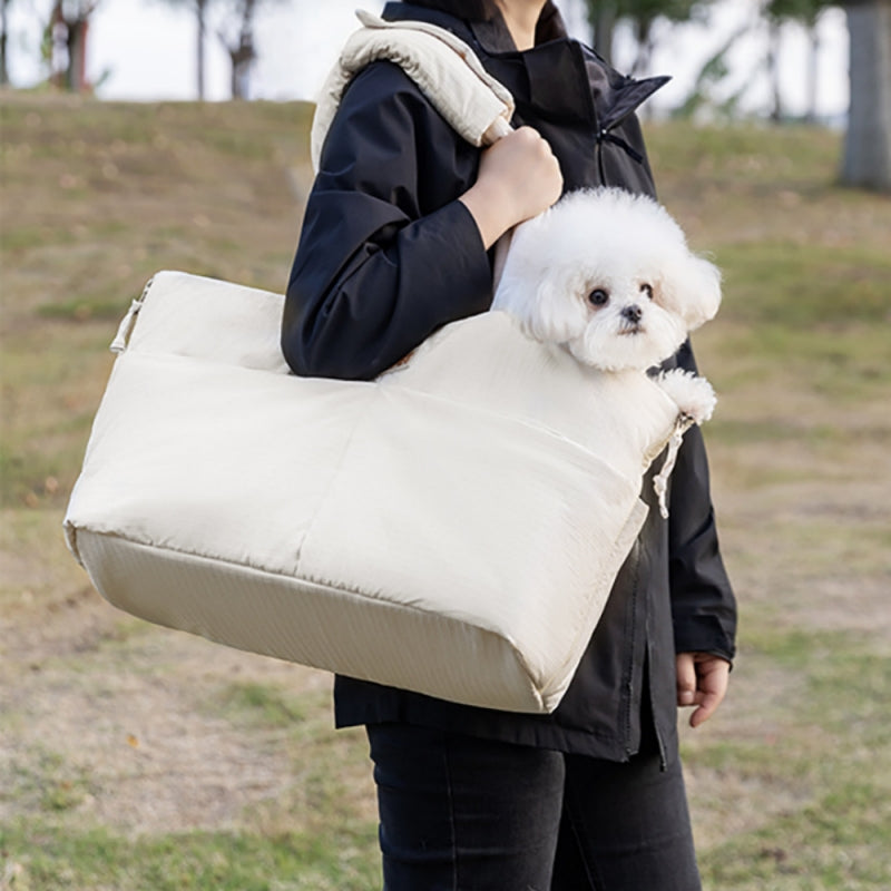 KFX-7987133 Portable Dog Car Seat with Adjustable Safety Leash for Small Pets - Soft Cushion Design with Waterproof Exterior