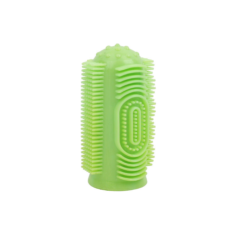 KFX-7988157 360° Silicone Dog and Cat Toothbrush Kit with Finger Brush for Effective Dental Care and Fresh Breath