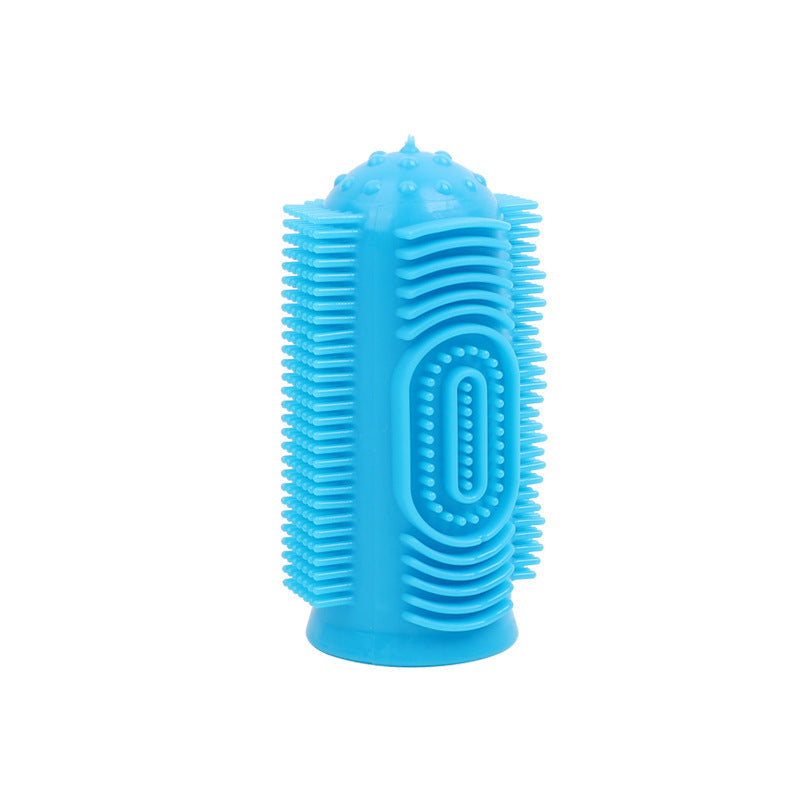 KFX-7988157 360° Silicone Dog and Cat Toothbrush Kit with Finger Brush for Effective Dental Care and Fresh Breath