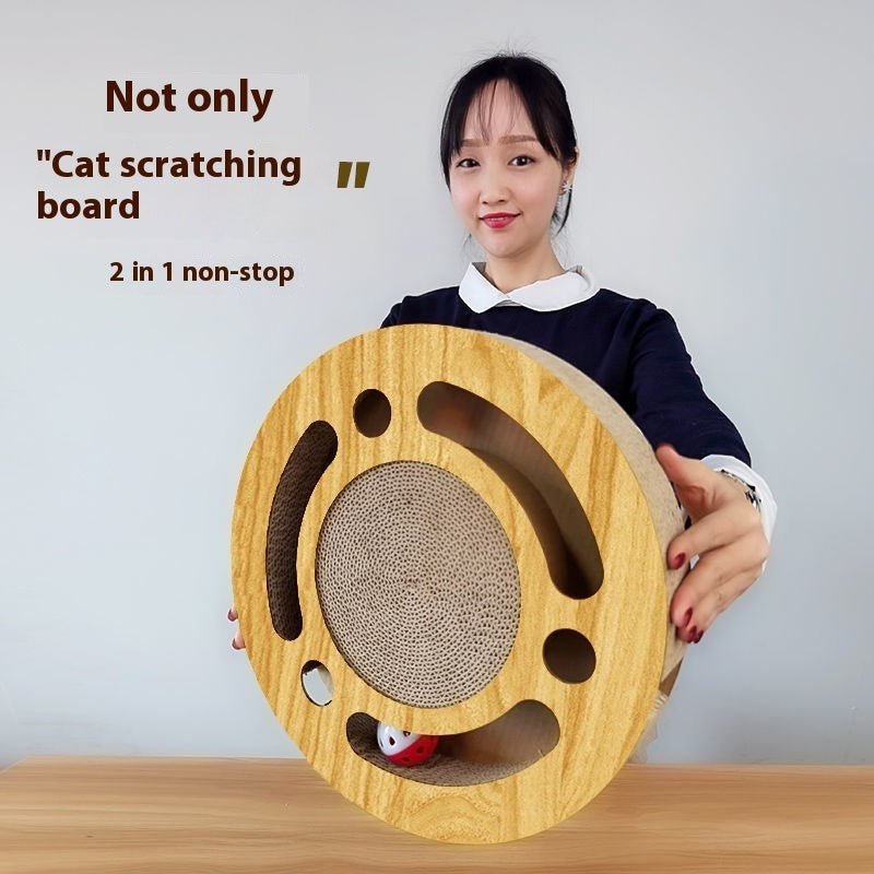 KFX-7990845 Cat Scratch Board with Grinding Ball Toy - Durable Corrugated Paper, Various Shapes for All Cats