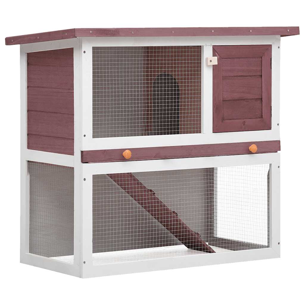 KFX-7992253 Wooden Rabbit Hutch with 1 Door and Cozy Interior for Small Animals