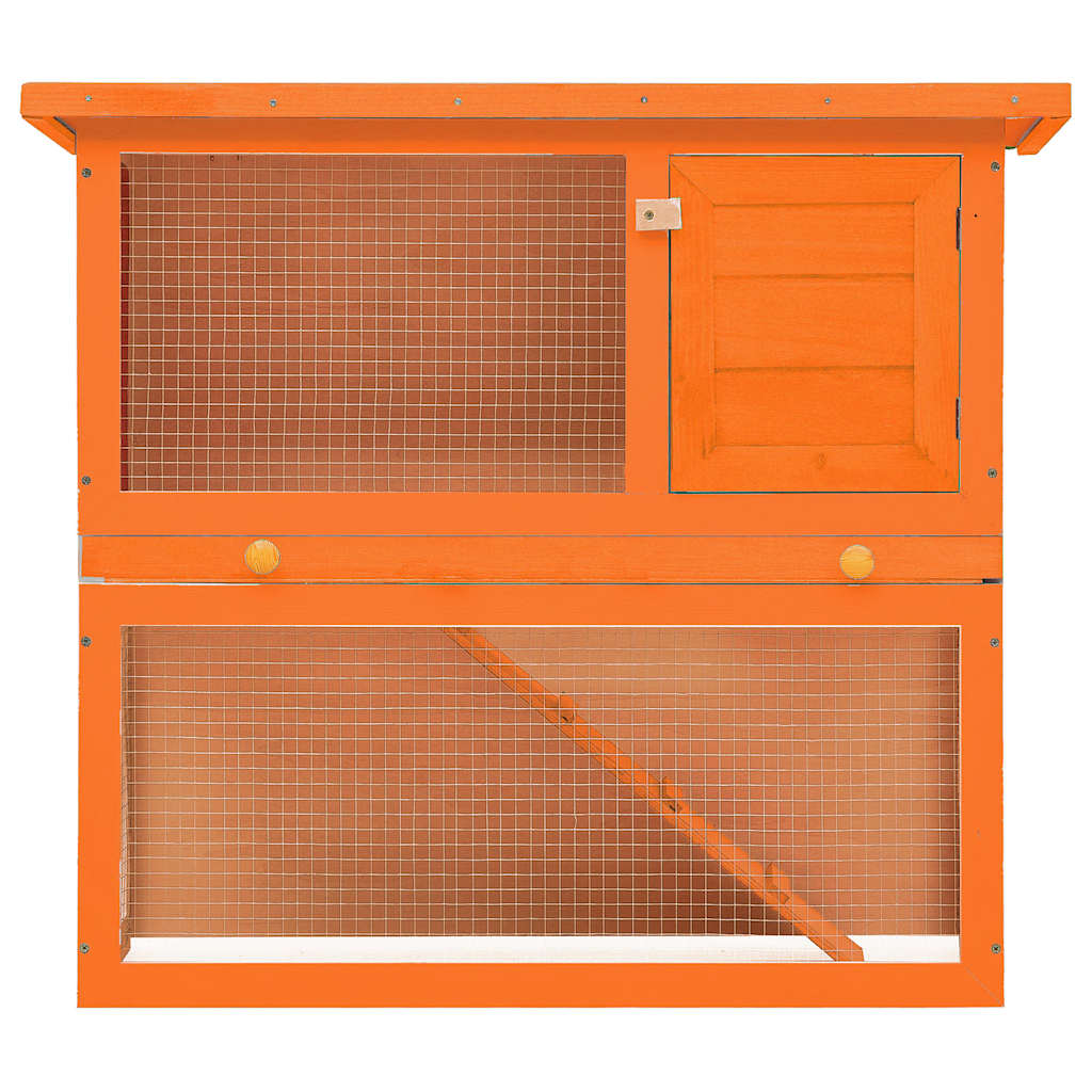 KFX-7992253 Wooden Rabbit Hutch with 1 Door and Cozy Interior for Small Animals