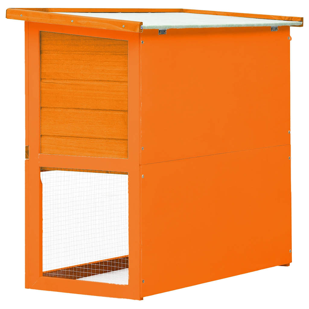 KFX-7992253 Wooden Rabbit Hutch with 1 Door and Cozy Interior for Small Animals