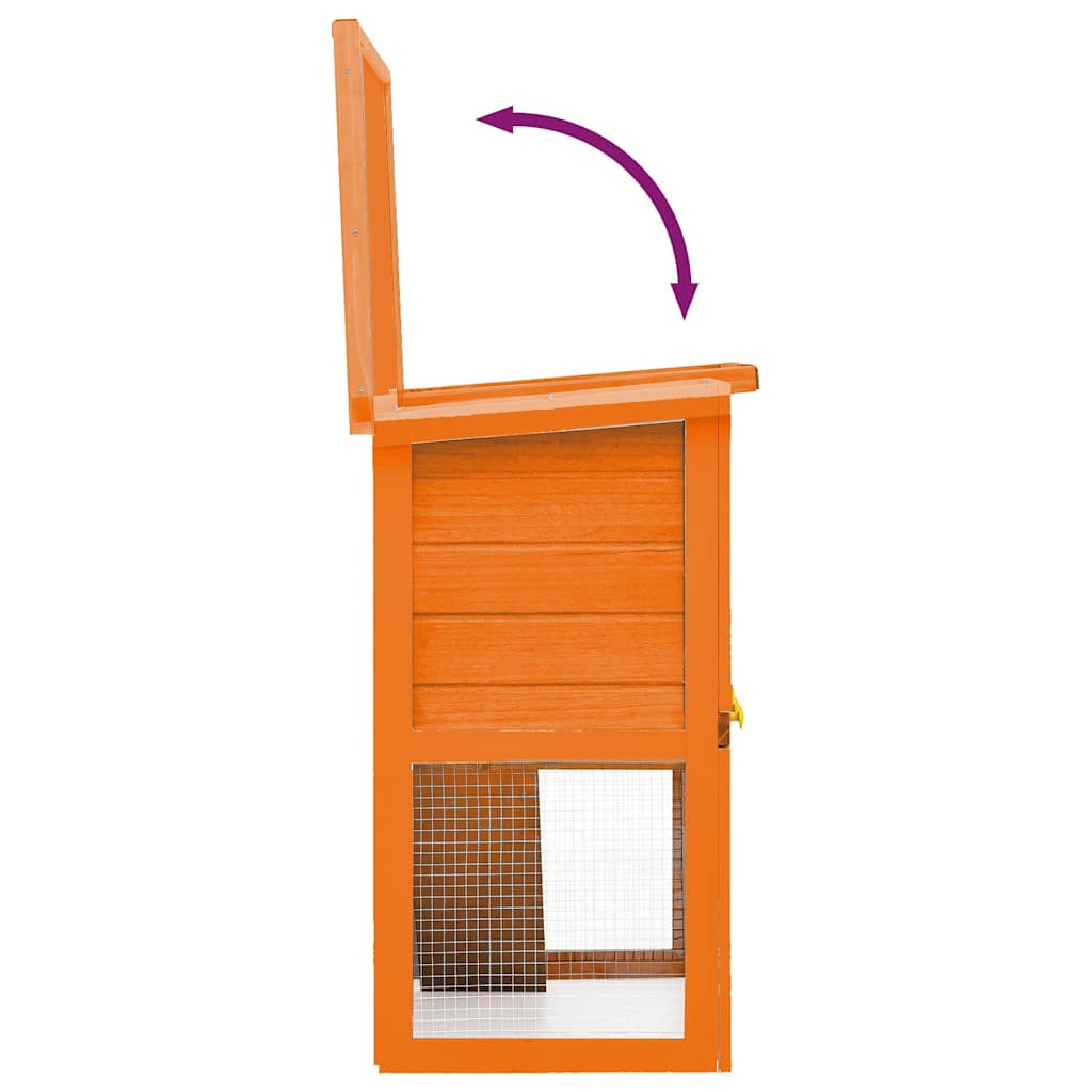 KFX-7992253 Wooden Rabbit Hutch with 1 Door and Cozy Interior for Small Animals
