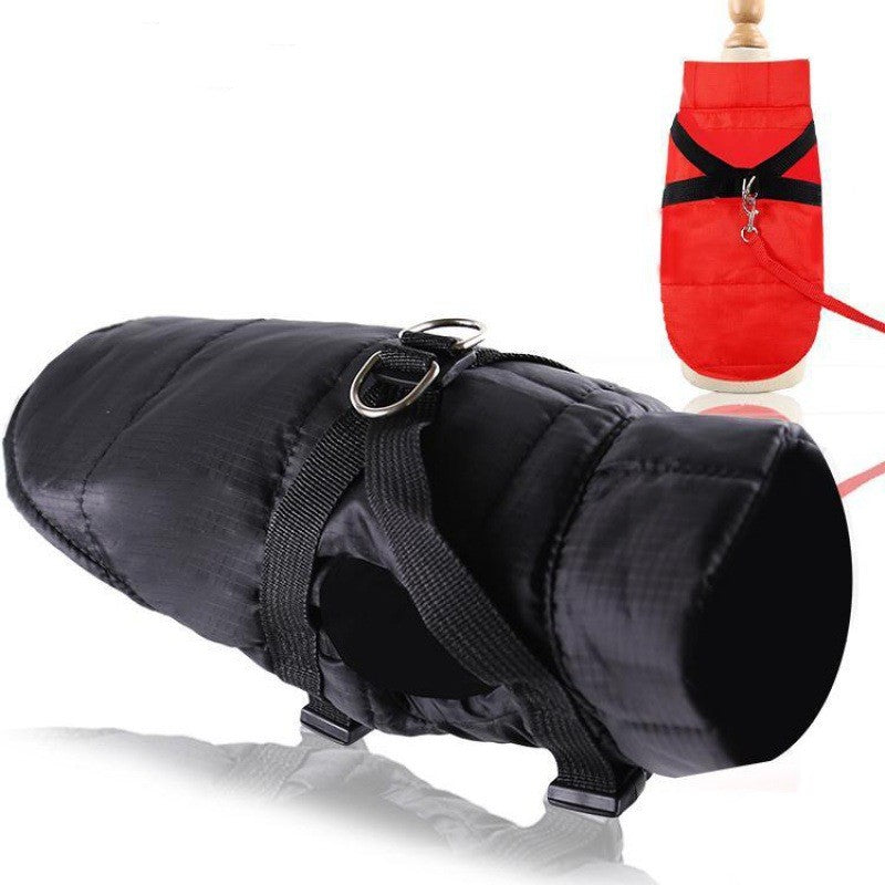 KFX-7993021 Waterproof Cold Burst Dog Vest Coat - Red & Black for All Sizes (XS-2XL)