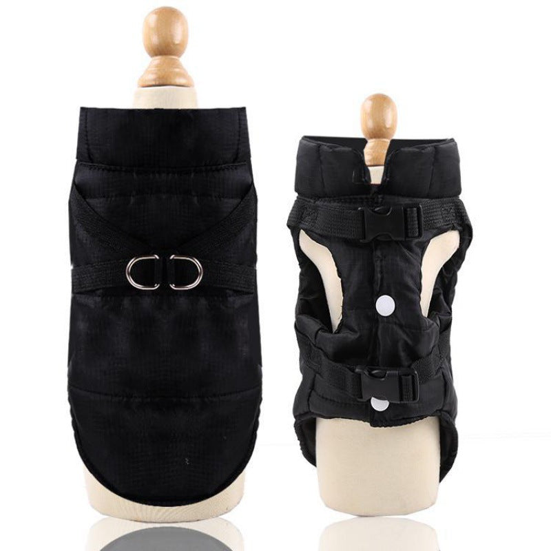 KFX-7993021 Waterproof Cold Burst Dog Vest Coat - Red & Black for All Sizes (XS-2XL)