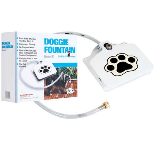 KFX-7996477 Automatic Outdoor Drinking Fountain for Dogs and Cats - Iron Water Feeder with PVC Hose