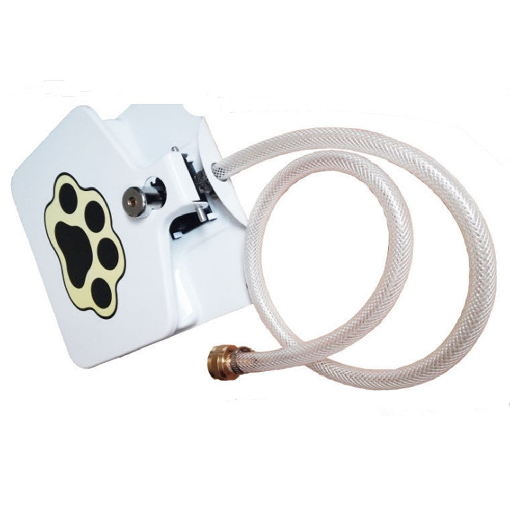 KFX-7996477 Automatic Outdoor Drinking Fountain for Dogs and Cats - Iron Water Feeder with PVC Hose
