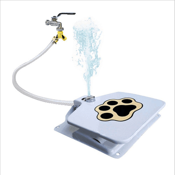 KFX-7996477 Automatic Outdoor Drinking Fountain for Dogs and Cats - Iron Water Feeder with PVC Hose
