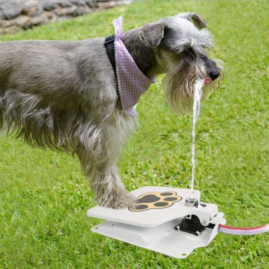 KFX-7996477 Automatic Outdoor Drinking Fountain for Dogs and Cats - Iron Water Feeder with PVC Hose