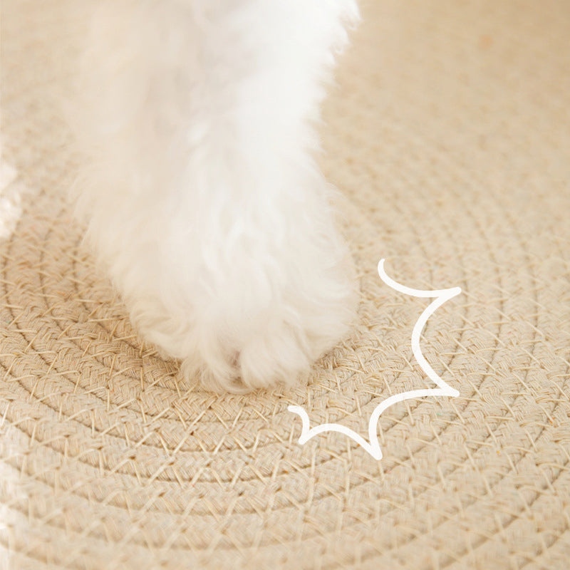KFX-7997885 Spacious Oval Cat Scratching Pad and Bed - Cardboard Scratcher with Sisal for Indoor Cats