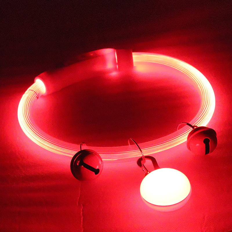 KFX-7998397 Luminous Monochrome PVC Dog Collar for All Seasons with Rubber Design