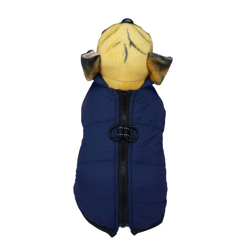 KFX-7998781 Waterproof Warm Cotton Dog Jacket - Thickened Vest for Pets in Red, Army Green, Navy Blue, Brown - Sizes M to 2XL