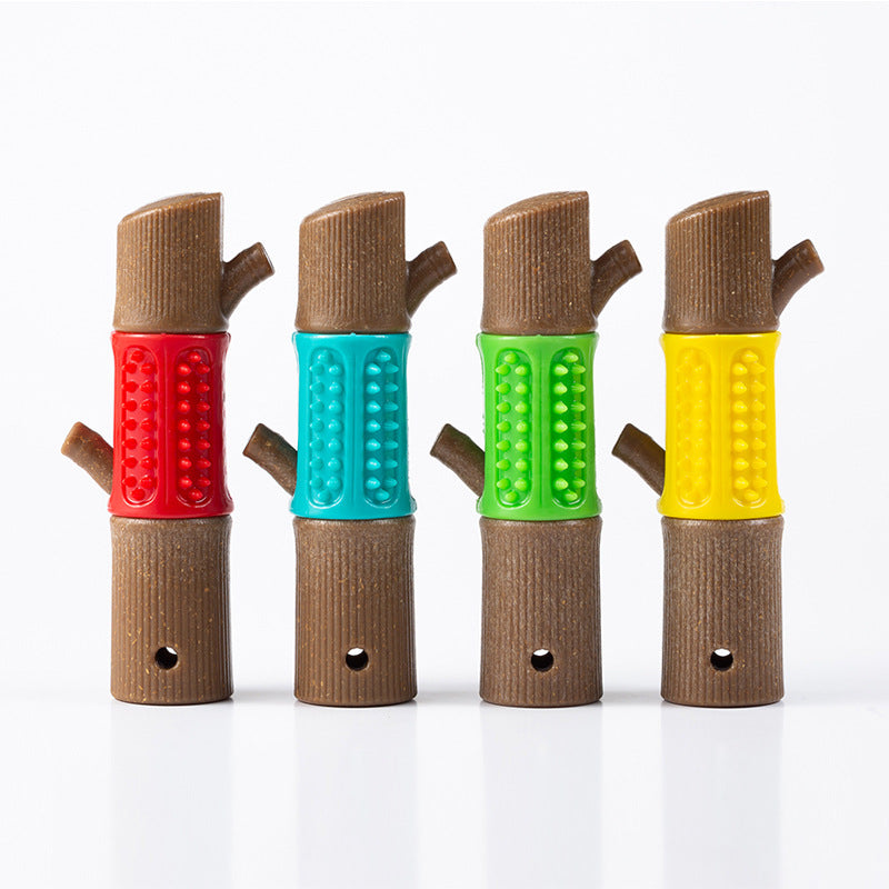 KFX-7999037 Colorful Pet Bite Toy Molar Rod for Teeth Cleaning - Made of Wood, Plastic, TPR