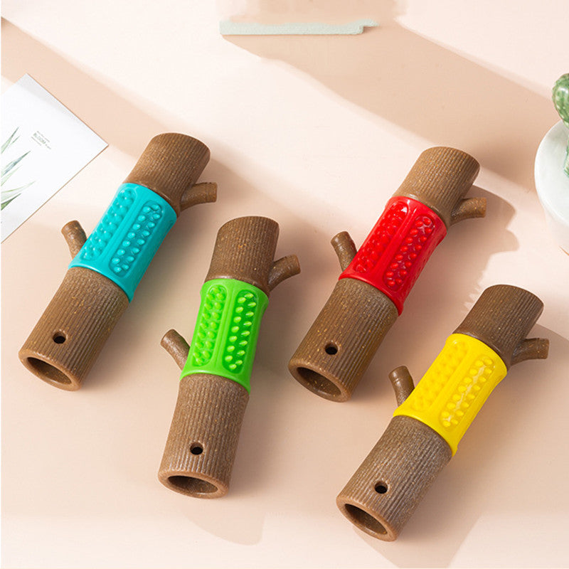 KFX-7999037 Colorful Pet Bite Toy Molar Rod for Teeth Cleaning - Made of Wood, Plastic, TPR