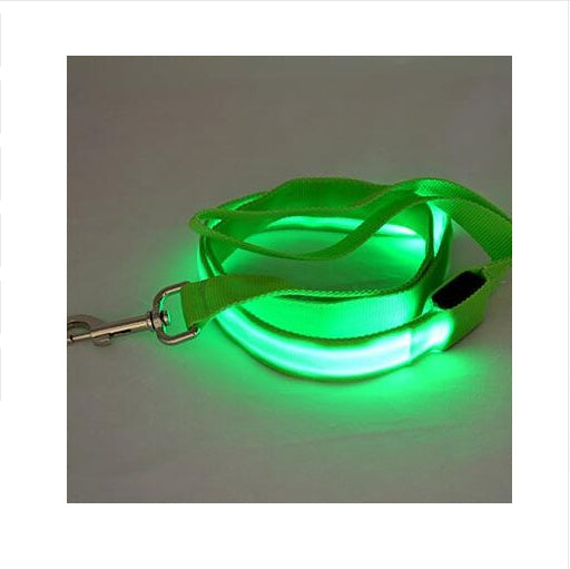 KFX-8000189 LED Dog Leash with Illuminating Nylon Strap and Replaceable Battery, Waterproof and Adjustable Brightness Options, Perfect for Night Walks